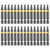 Бита PH2х50, сталь легированная S2, 30 шт., шестигранный профиль, пластиковая коробка, Е 6,3 Denzel