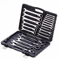 Набор ключей комбинированных, трещоточных шарнирных 13 шт. Matrix