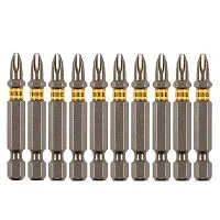 Бита PH2х50, сталь S2, шестигранный профиль, 10 шт. Е 6,3 Denzel