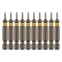 Бита TX 6х50, сталь S2, шестигранный профиль, 10 шт. Е 6,3 Denzel