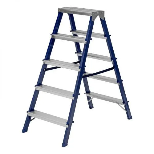 Стремянка двусторонняя 5 ступеней, стальная, Сибртех Стремянка двусторонняя 5 ступеней, стальная, Сибртех