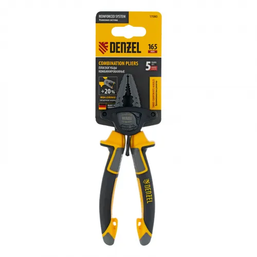 Плоскогубцы комбинированные 165 мм, трехкомпонентные рукоятки Denzel фото 10 Плоскогубцы комбинированные 165 мм, трехкомпонентные рукоятки Denzel фото 10