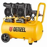 Компрессор безмасл. малошумный DLP -3000/50, 3 кВт, 2х1,5 кВт,50 л, 2850 об/мин,500 л/мин Denzel