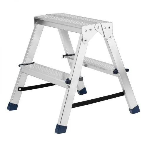 Стремянка двусторонняя 2 ступени, алюминиевая, Сибртех Стремянка двусторонняя 2 ступени, алюминиевая, Сибртех
