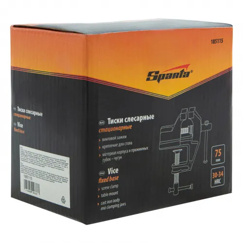 Тиски, 75 мм, крепление для стола Sparta фото 4 Тиски, 75 мм, крепление для стола Sparta фото 4