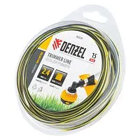 Леска для триммера двухкомпонентная квадратная, 2,4мм х 15м, блистер SkyCutter Denzel