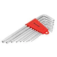 Набор ключей имбусовых Torx , 9 шт, T10-T50, CrV, удлиненных, с сатиновым покрытием Matrix