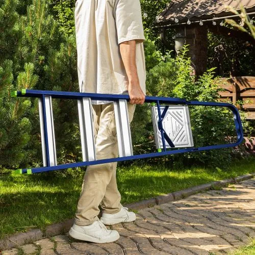 Стремянка, 4 ступени, стальной профиль, алюминиевые ступени Сибртех фото 13 Стремянка, 4 ступени, стальной профиль, алюминиевые ступени Сибртех фото 13