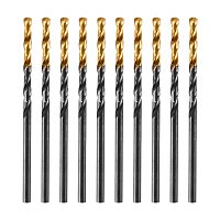 Сверло по металлу, 2,5 мм, HSS-Tin, Golden Tip, 10 шт. Denzel