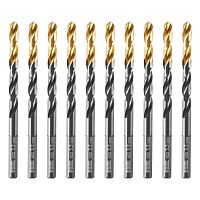 Сверло по металлу, 5,5 мм, HSS-Tin, Golden Tip, 10 шт. Denzel