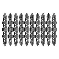 Бита двухсторонняя, PH2-PZ2 х 45 мм, сталь S2, 10 шт. Denzel