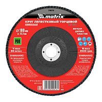 Круг лепестковый торцевой, P 80, 180 х 22.2 мм Matrix