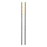 Сверло спиральное по металлу 2 х 86 мм Р6М5, Golden Tip, удлиненное, 2шт. Denzel