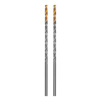 Сверло спиральное по металлу 3,5 х 112 мм, Р6М5, Golden Tip, удлиненное, 2шт. Denzel