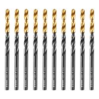 Сверло по металлу, 4 мм, HSS-Tin, Golden Tip, 10 шт. Denzel