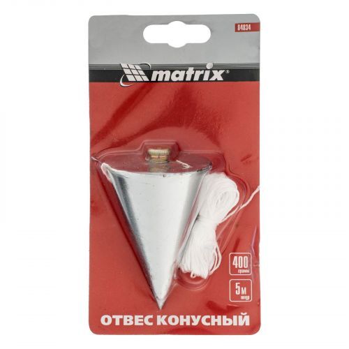 Отвес конусный, 400 г, шнур 5 м Matrix фото 3