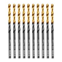 Сверло по металлу, 3 мм, HSS-Tin, Golden Tip, 10 шт. Denzel