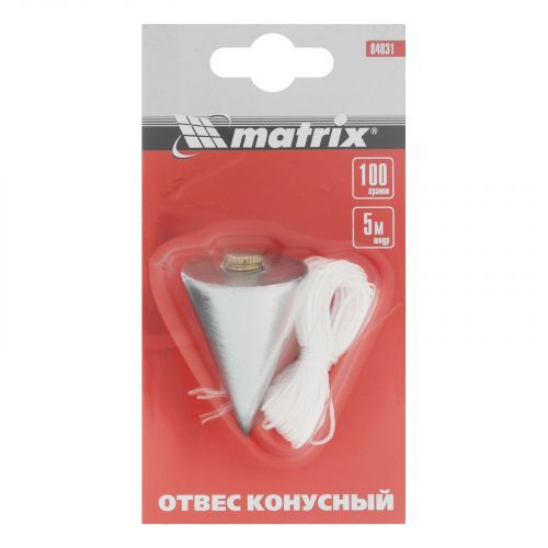 Отвес конусный, 100 г, шнур 5 м Matrix фото 3