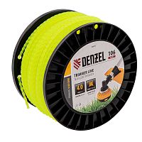 Леска для триммера витой квадрат, 4,0мм х 106м, на DIN катушке FLEX CORD Denzel