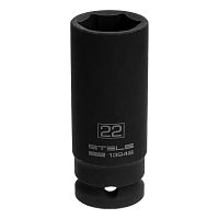 Головка ударная удлиненная шестигранная, 22 мм, 1/2, CrMo Stels