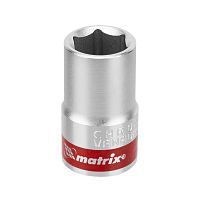 Головка торцевая, 14 мм, шестигранная, CrV, под квадрат 1/2, хромированная Matrix
