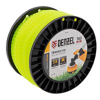 Леска для триммера витой квадрат, 3,0мм х 163м, на DIN катушке FLEX CORD Denzel