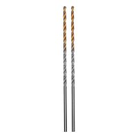 Сверло спиральное по металлу 2,5 х 95 мм Р6М5, Golden Tip, удлиненное, 2шт. Denzel